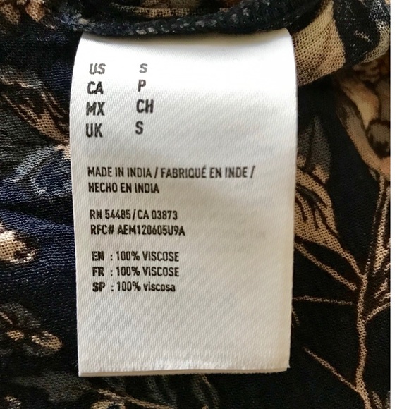 NWT AE Floral High-Neck Flowy Top - Picture 8 of 8